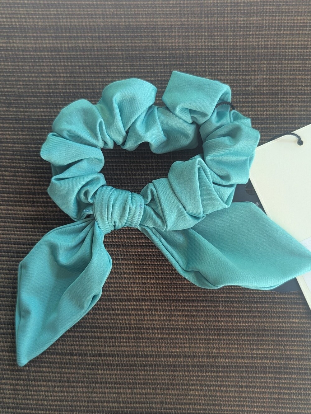 NWT RARE LIMITED EDITION MADHAPPY X KASAKAI BOW SCRUNCHIE AGAVE (TEAL GREEN)